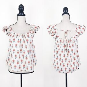 🦋LAST🦋 NWT Blu Pepper Floral Flutter Sleeve Top